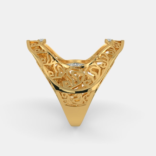 Diamond Ring In Yellow Gold (11.95 Gram) With Diamonds (0.066 Ct)