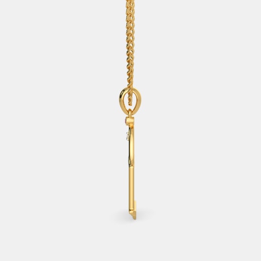 Diamond And Ruby Pendant In Yellow Gold (2.84 Gram) With Diamonds (0.010 Ct)
