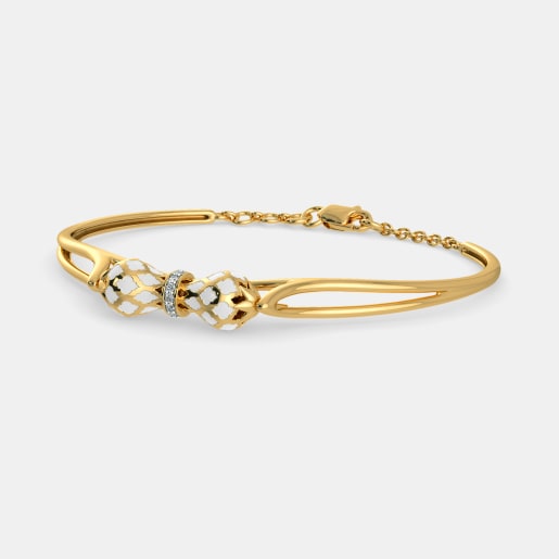 Diamond Bracelet In Yellow Gold (11.09 Gram) With Diamonds (0.065 Ct)