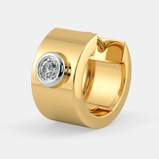Men S Gold Earring Designs Online In India 2018 Bluestone The Etinceler Earring For Him