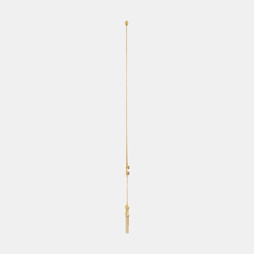 Diamond And Pink Tourmaline Necklace In Yellow Gold (7.86 Gram) With Diamonds (0.138 Ct)