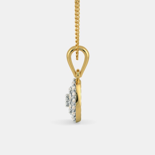 Diamond Pendant In Yellow Gold (1.48 Gram) With Diamonds (0.404 Ct)